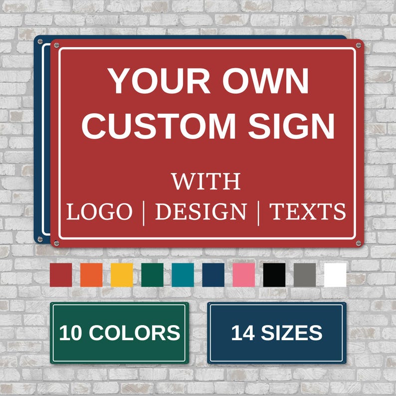 Custom Metal Sign for Wall Personalized Outdoor Sign Waterproof ...