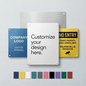 Benutzerdefinierte Metallschild für die Wand Personalisiertes Außenschild Wasserdicht - Designen Sie Ihr eigenes Warnschild in beliebigen Farben