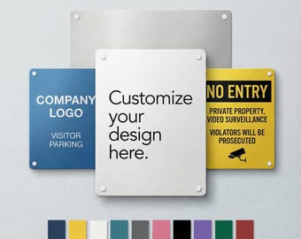 Custom Metal Sign for Wall Personalized Outdoor Sign Waterproof - Design Your Own Warning Sign Any Colors