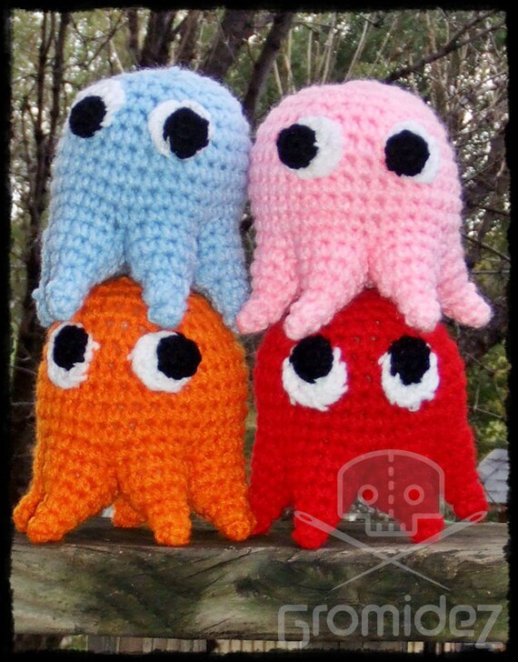 Pacman-inspired Ghostie Plush- Lot of 4 - Etsy