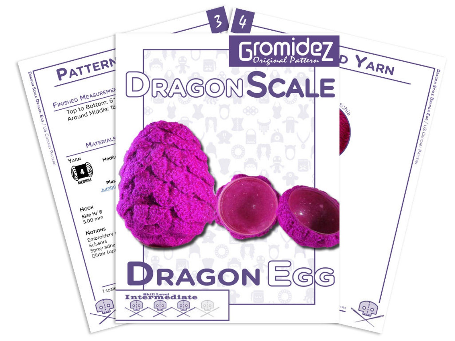 Dragon Scale Dragon Egg Crochet Pattern US/UK Terms Etsy
