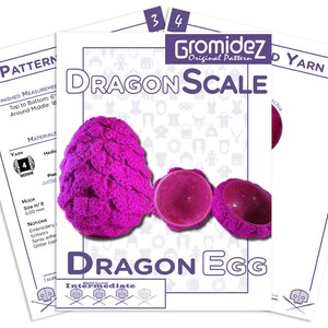 Dragon Scale Dragon Egg Crochet Pattern- US/UK Terms