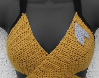 Star Trek - Inspired Crochet Wrap Top - Washable