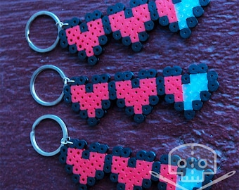 Legend of Zelda-inspired Heart Meter keychain- Fusible beads
