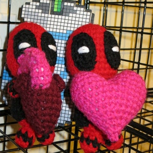 Valentine&#39;s Deadpool - Inspired Heart Plush