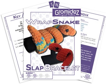 Wrap Snake Slap Bracelet Crochet Pattern- US/UK Terms