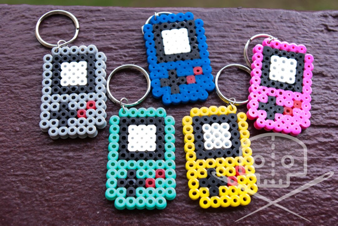 Gameboyinspired Keychain Fusible Beads Multiple Colors Etsy