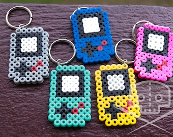 Gameboy-inspired Keychain- Fusible Beads- Multiple colors