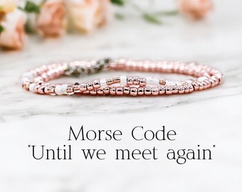 Personalized Memorial Bracelet, Morse Code Sympathy Gift, Remembrance Jewelry, Miscarriage Gift, Infant loss gift, Keepsake Loved One Memory