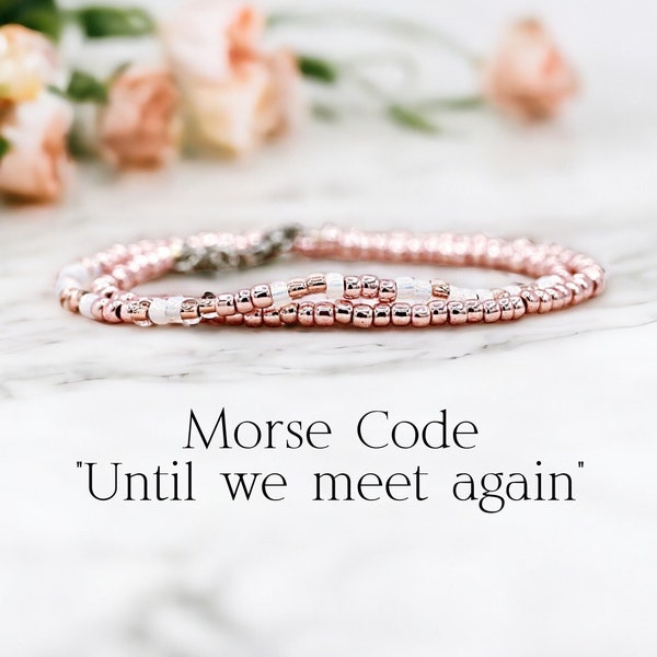 Personalized Memorial Bracelet, Morse Code Sympathy Gift, Remembrance Jewelry, Miscarriage Gift, Infant loss gift, Keepsake Loved One Memory