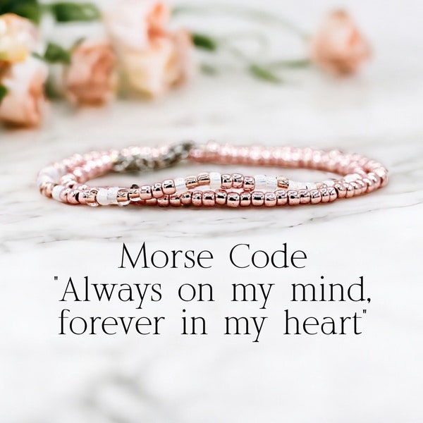 Memorial Bracelet Always on my mind forever in my heart Loss of Husband Jewelry Sympathy Gift, Memorial Gift, Widow Jewelry Remembrance