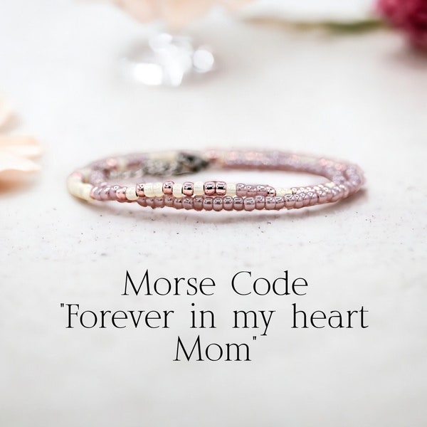 Forever in my Heart Mom Bracelet, Sympathy Gift for Loss of Mother, Mother Remembrance Gift, Condolence Gift Bereavement Gift Mom in Heaven