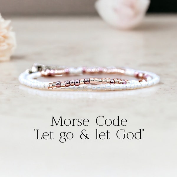 Let Go and Let God Bracelet, Christian Gift for Women Birthday, Christian Jewelry for Women Bracelets, Religious gifts for women Strength