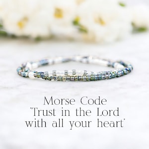 Trust in the Lord with all your heart Bracelet, Christian Jewelry for Women, Proverbs 3:5-6 Bracelet Graduation Birthday Daughter Gift Ideas