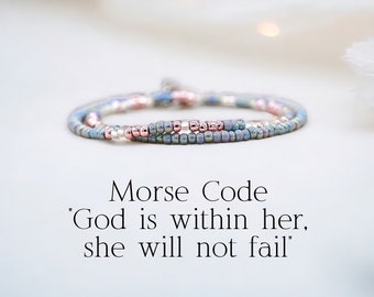 God is Within Her She will not fail Bracelet Psalm 46 5 Bracelet Christian Jewelry for women Unique gifts for her Birthday Grad Gift Idea