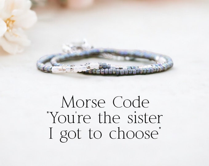 Friendship Bracelet Morse Code, Best Friend Birthday Gift, Best Friend Bracelet, Best Friend Custom Jewelry, Best Friend Long Distance