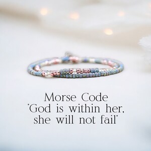 God is Within Her She will not fail Bracelet Psalm 46 5 Bracelet Christian Jewelry for women Unique gifts for her Birthday Grad Gift Idea