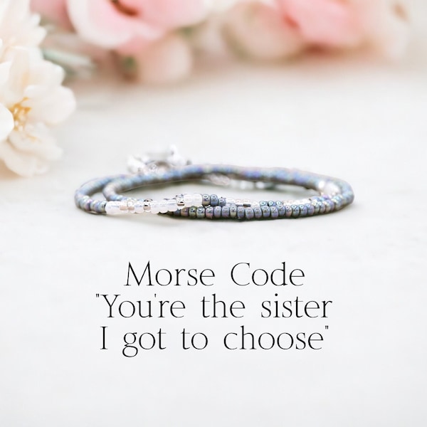 Friendship Bracelet Morse Code, Best Friend Birthday Gift, Best Friend Bracelet, Best Friend Custom Jewelry, Best Friend Long Distance