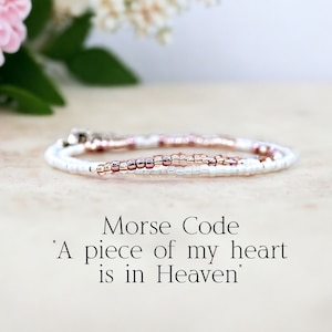 A Piece of My Heart is in Heaven Remembrance Bracelet, Sympathy Gift Miscarriage Gift for Loss of Baby, Stillborn Loss of a Loved One Mom