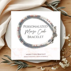 Custom Morse Code Beaded Bracelet: Personalized Secret Message Jewelry