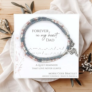 Dad Memorial Bracelet Father Memorial Jewelry, Dad Memorial Gift Remembrance In memory gifts, In memory of Dad, Loss of father gift for her