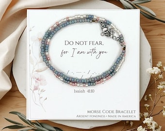 Do Not Fear for I am with you Bracelet, Isaiah 41 10 Bracelet, Scripture Bracelet, Bible Verse Bracelet, Christian Jewelry, Graduation Gift