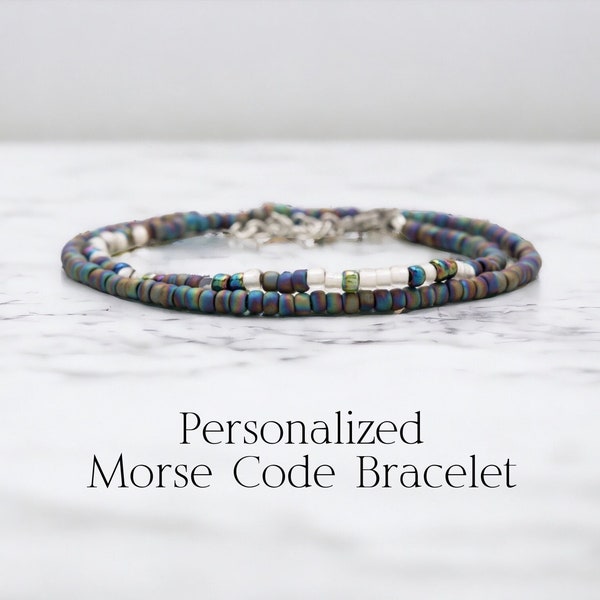 Custom Morse Code Bracelet - Beaded Bracelet - Best Friend Gift Idea - Personalized Gift for Her - Unique Jewelry - With your own message