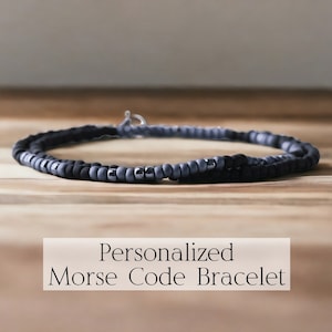 Men's Bracelet, Custom Morse Code Bracelet for Men Personalized Guy Gift for Him Unique Men's Jewelry Birthday day Gift for him boyfriend