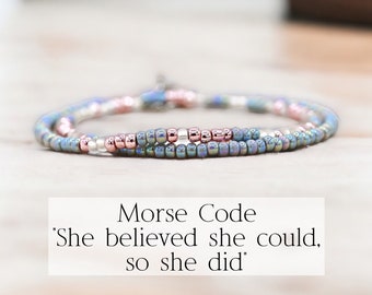 She Believed She Could So She Did Bracelet Unique Graduation Gift for Her Teacher Nurse Doctor Lawyer Female Inspirational Jewelry Women