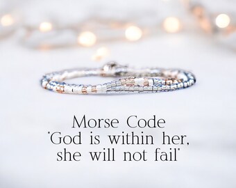 God is Within Her She Will Not Fail Bracelet for Women Psalm 46 5 Jewelry Bible Verse Gift for Her Daughter Sister Granddaughter Graduation