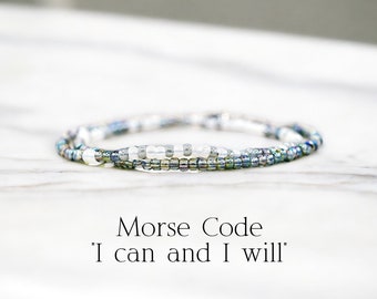 I Can and I Will Bracelet for Women, Motivational Jewelry, Inspitational Gift for Her, Inspire Accomplishment Always do your best, Encourage