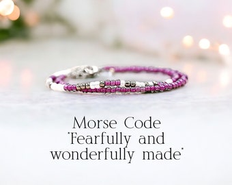 Fearfully and Wonderfully Made Bracelet, Psalm 139 14 Faith Bracelet, Christian Jewelry for Women, Unique Gift for Daughter Granddaughter