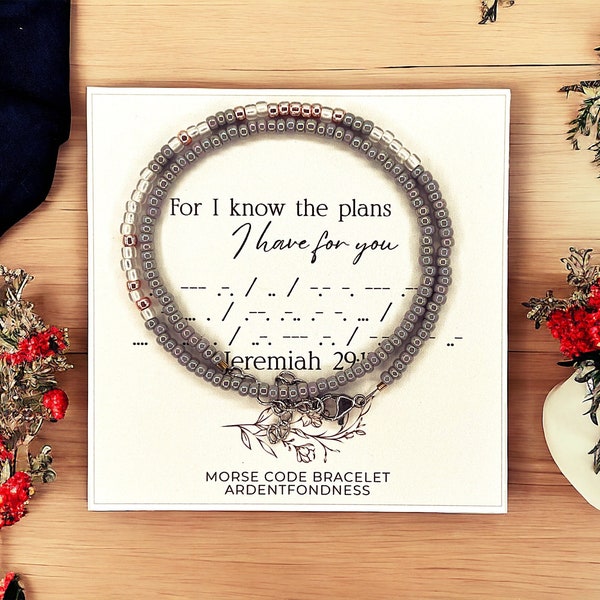 For I know the plans I have for you Bracelet, Jeremiah 29 11 Bracelet, Christian Jewelry, Encouragement Gift, Religious Gifts Bible verse