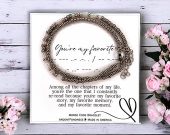 You're My Favorite Bracelet, Friendship Gift for Her, Soul Sister Gifts, Hidden Message Bracelet, Gifts for a favorite niece, Cousin Gifts