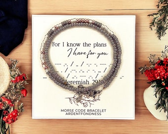 For I know the plans I have for you Bracelet, Jeremiah 29 11 Bracelet, Christian Jewelry, Encouragement Gift, Religious Gifts Bible verse