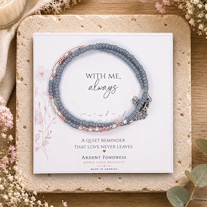 Unique "With Me Always" Morse Code Bracelet - Personalized Memorial Gift for Sympathy and Remembrance