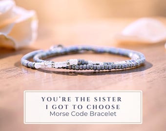 Friendship Bracelet Morse Code, Best Friend Birthday Gift, Best Friend Bracelet, Best Friend Custom Jewelry, Best Friend Long Distance