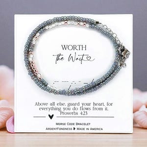 Worth the Wait Bracelet, Purity Bracelet, Promise Jewelry for Her, True Love Waits Christian Gift for Teenage Girl Daughter Granddaughter