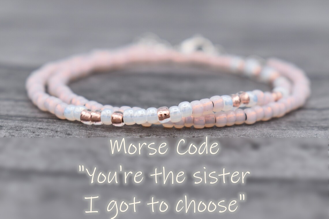 Friendship Bracelet Morse Code Best Friend Birthday Gift | Etsy