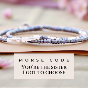 Friendship Bracelet Morse Code, Best Friend Birthday Gift, Best Friend Bracelet, Best Friend Custom Jewelry, Best Friend Long Distance