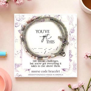 You&#39;ve Got This Bracelet Motivational Bracelet for Her Unique Encouragement Jewelry Gift for Women Encouraging Reminder Personal Affirmation