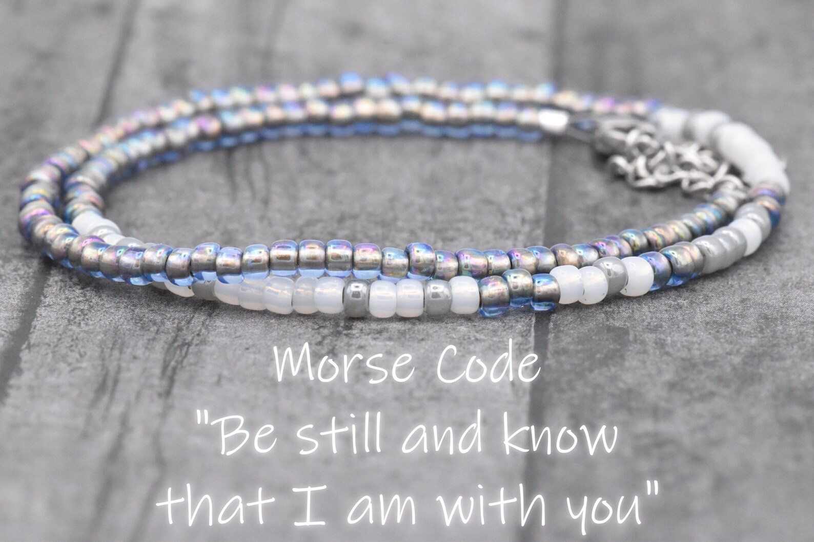 Be Still and Know That I Am With You Morse Code Bracelet | Etsy