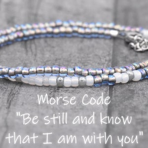 Be Still and Know That I Am With You Morse Code Bracelet | Etsy