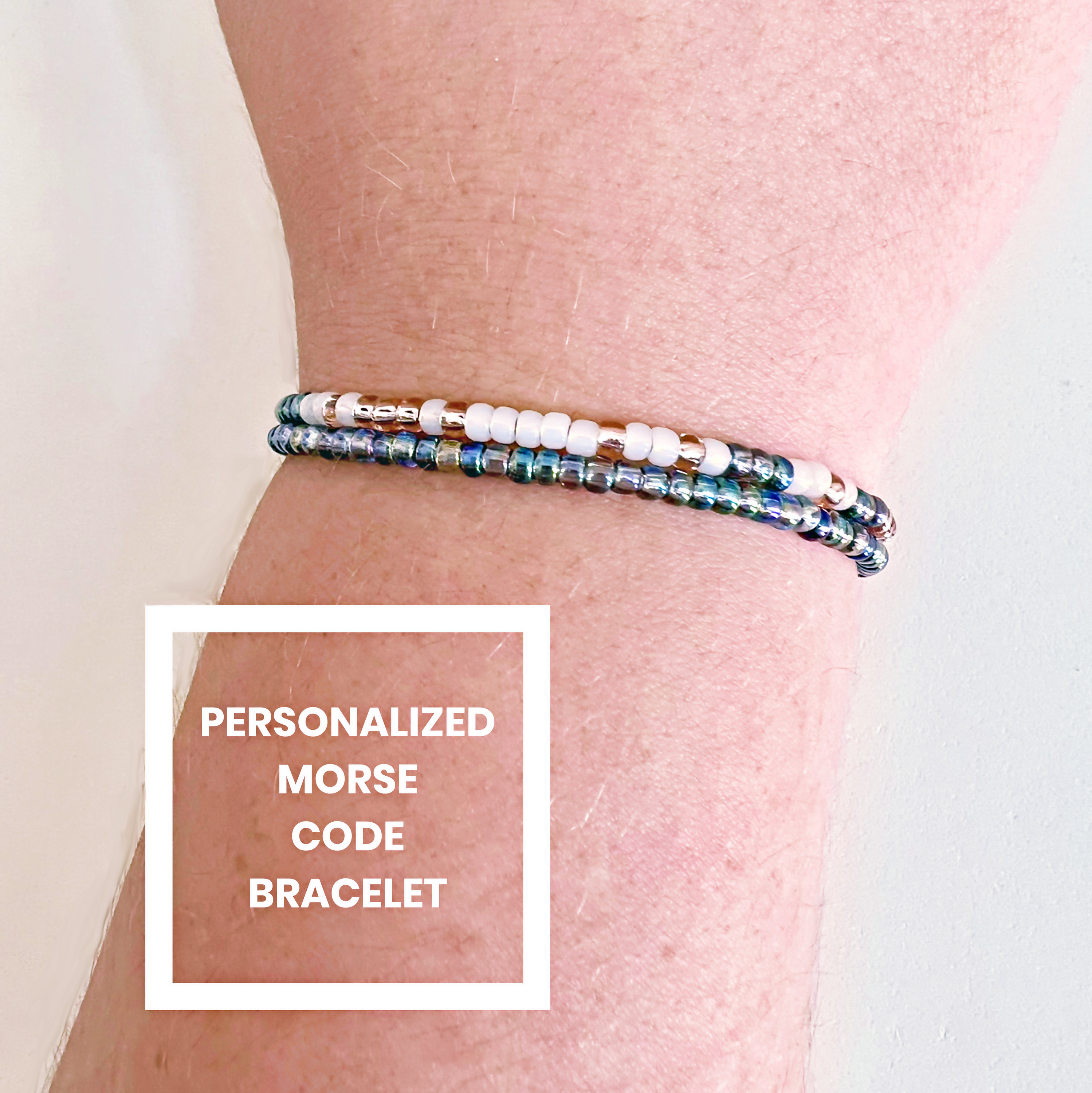 Inspirational Morse Code Bracelet for Women Secret Message Wood Beads with Cord Personalized Unique Jewelry for Daughter Mom Dad Son Bestfriends Gift