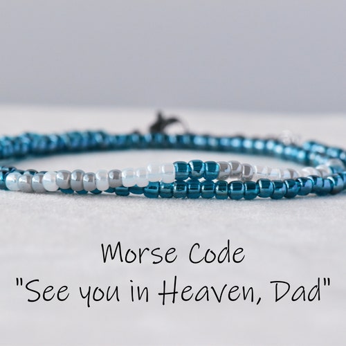 See You in Heaven Morse Code Memorial Bracelet / Loss of - Etsy