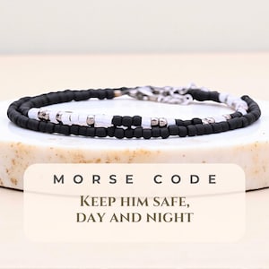 Morse Code Bracelet - Keep Him Safe Day And Night - Prayer Bracelet