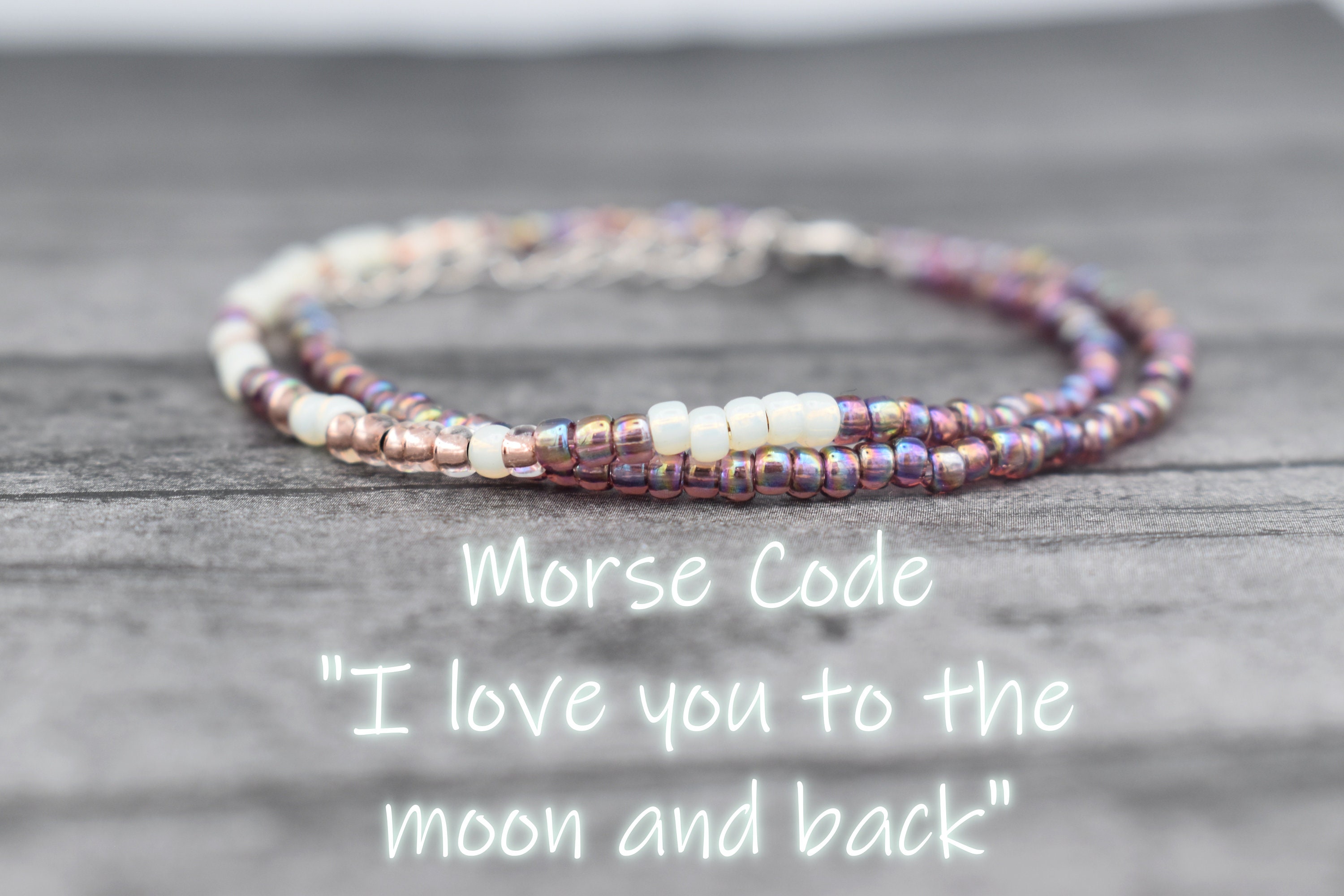 I love you to the moon and back Bracelet Long Distance | Etsy