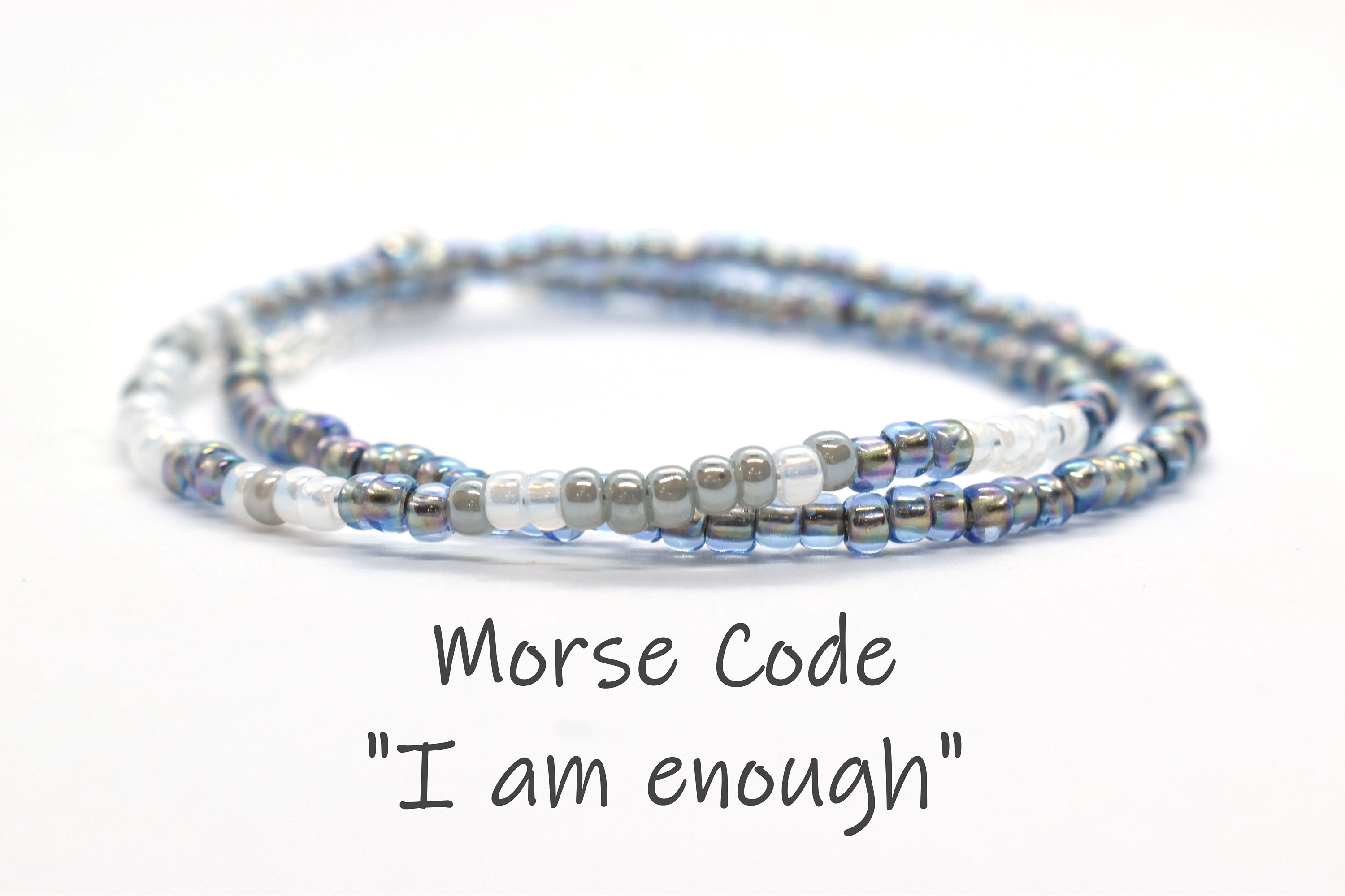 I Am Enough Bracelet Morse Code Encouragement Bracelet | Etsy