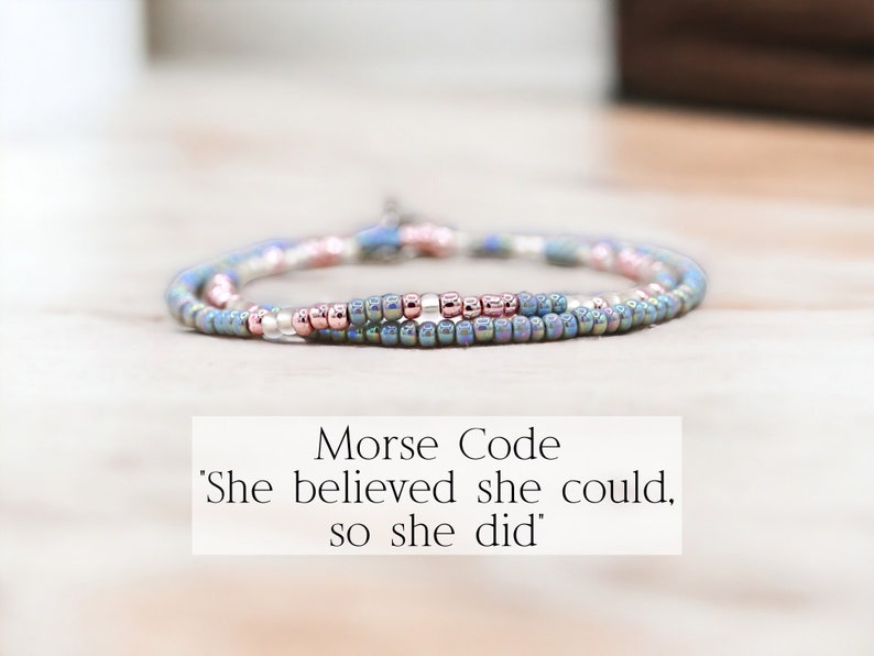 She Believed She Could So She Did Bracelet Unique Graduation Gift for Her Teacher Nurse Doctor Lawyer Female Inspirational Jewelry Women image 1