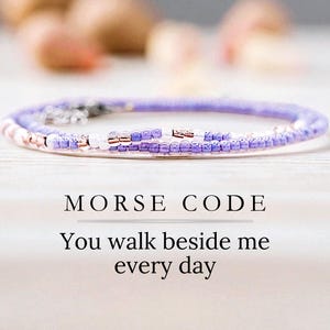 Custom Morse Code Sympathy Beaded Bracelet, Personalized Memorial Jewelry, Condolence Keepsake for Bereaved Loved Ones Sorry for your loss